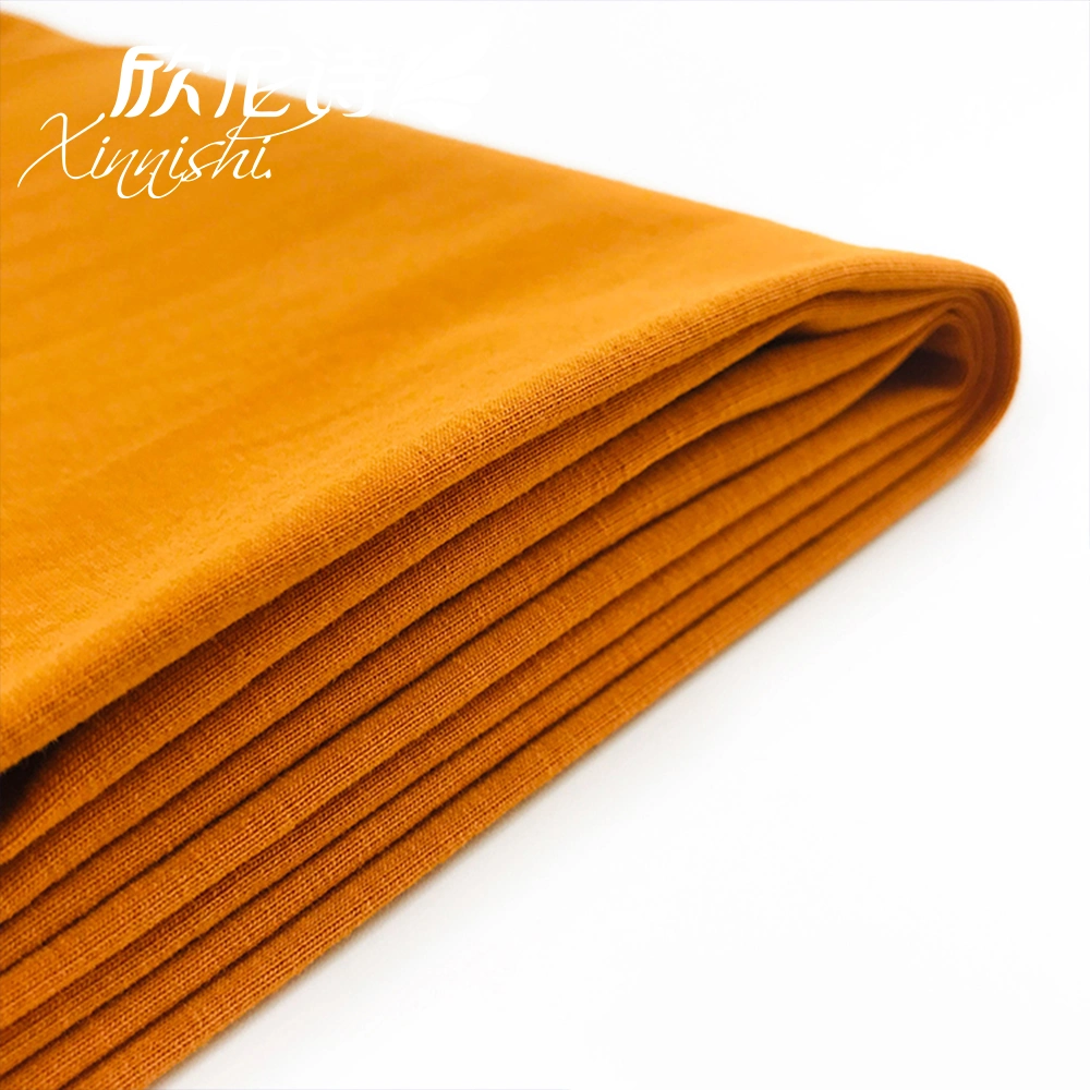 100% Cotton Jersey Fabric Weft Knitted Plain Textile Fabric for Underwear Bra Sportswear Garment